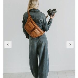 Kindly Brown Leather Camera Bag